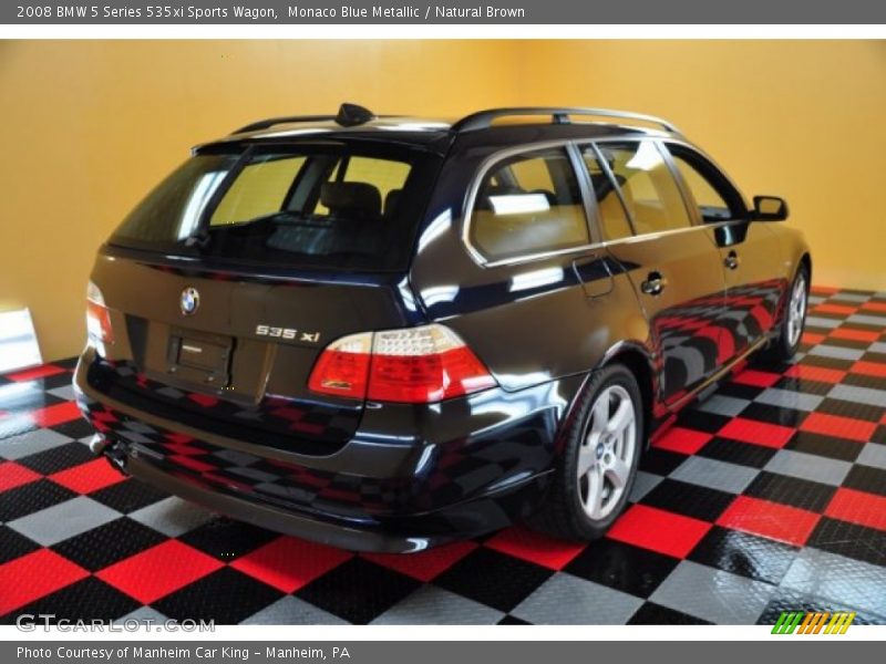 Monaco Blue Metallic / Natural Brown 2008 BMW 5 Series 535xi Sports Wagon