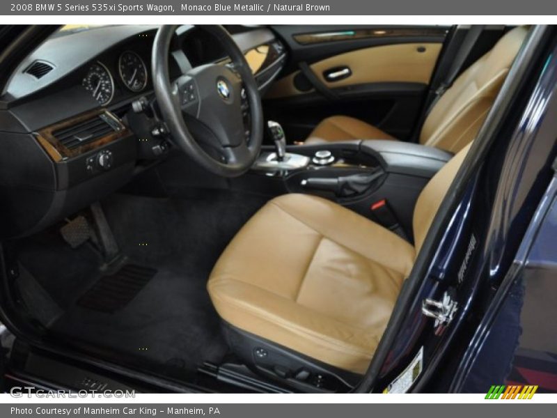 Monaco Blue Metallic / Natural Brown 2008 BMW 5 Series 535xi Sports Wagon