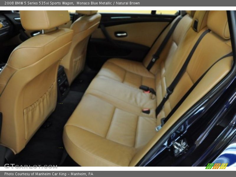 Monaco Blue Metallic / Natural Brown 2008 BMW 5 Series 535xi Sports Wagon