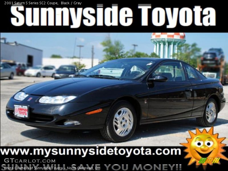 Black / Gray 2001 Saturn S Series SC2 Coupe