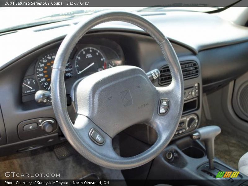 Black / Gray 2001 Saturn S Series SC2 Coupe