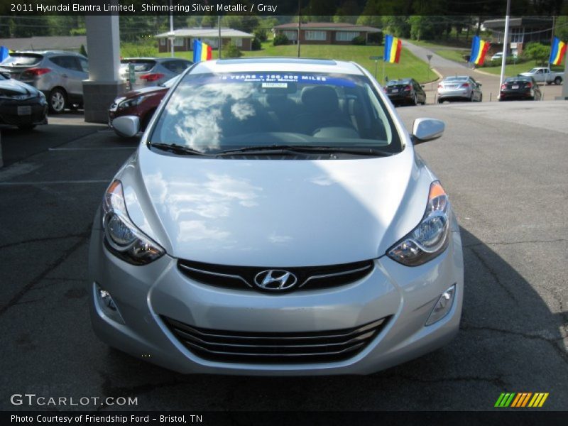Shimmering Silver Metallic / Gray 2011 Hyundai Elantra Limited
