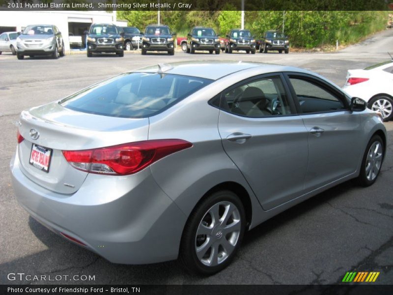 Shimmering Silver Metallic / Gray 2011 Hyundai Elantra Limited