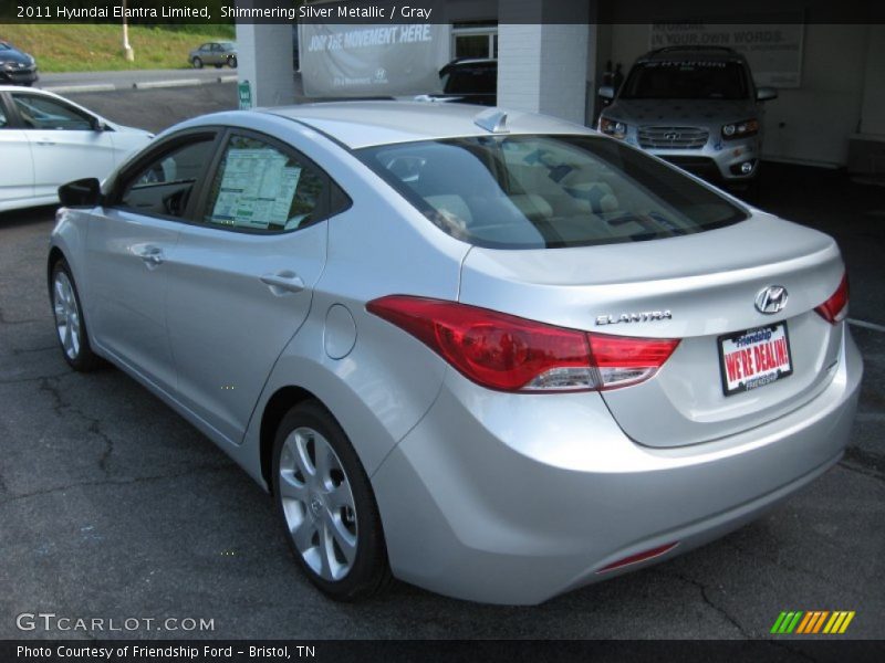 Shimmering Silver Metallic / Gray 2011 Hyundai Elantra Limited