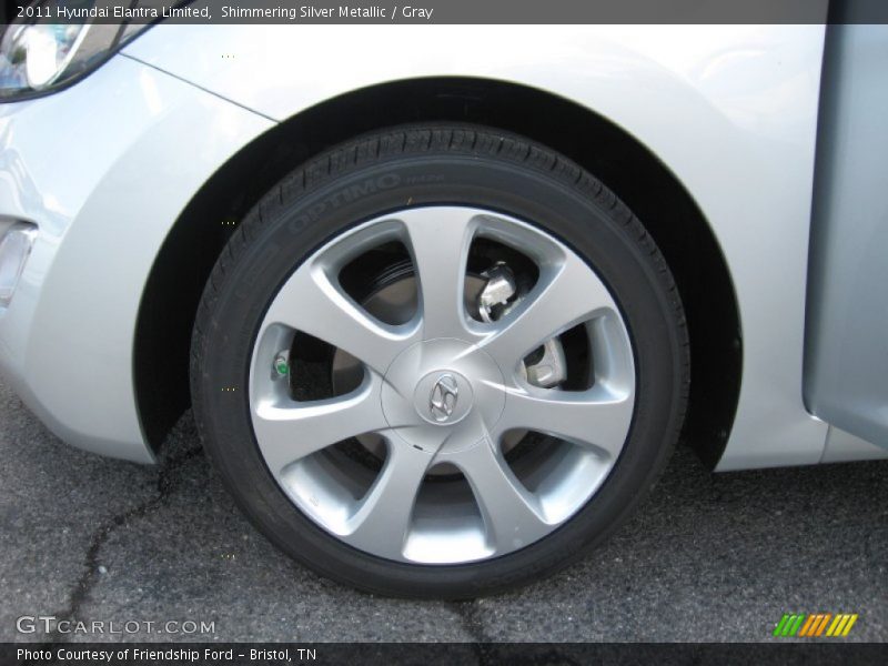 Shimmering Silver Metallic / Gray 2011 Hyundai Elantra Limited