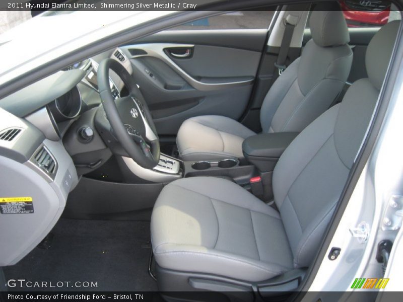 Shimmering Silver Metallic / Gray 2011 Hyundai Elantra Limited