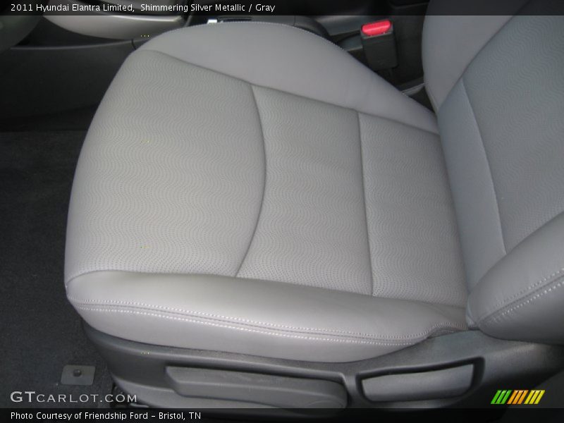 Shimmering Silver Metallic / Gray 2011 Hyundai Elantra Limited