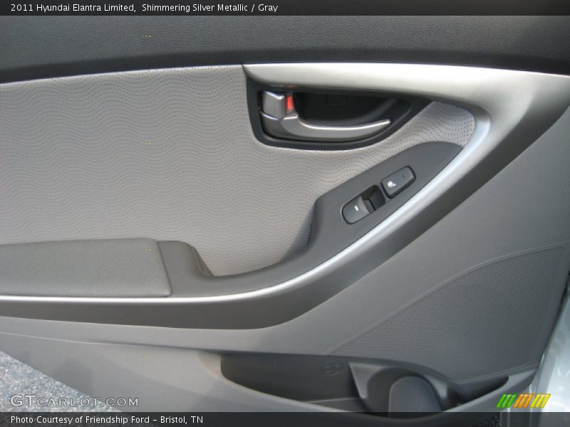 Shimmering Silver Metallic / Gray 2011 Hyundai Elantra Limited