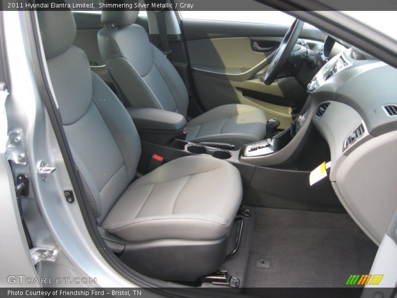 Shimmering Silver Metallic / Gray 2011 Hyundai Elantra Limited