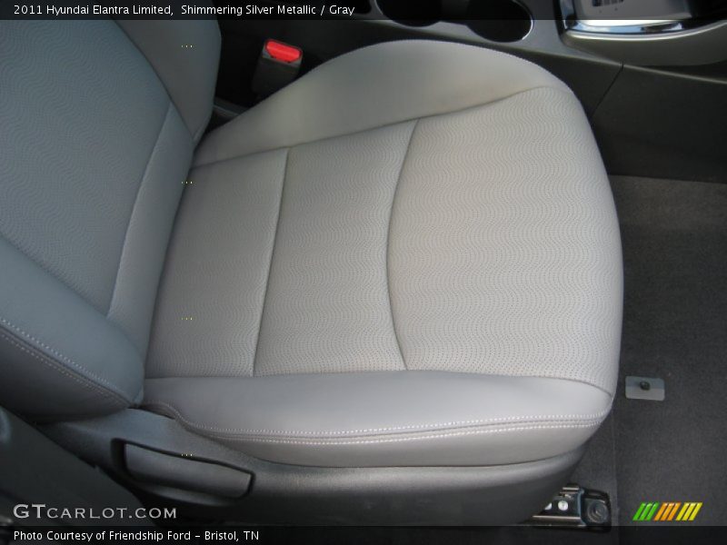 Shimmering Silver Metallic / Gray 2011 Hyundai Elantra Limited