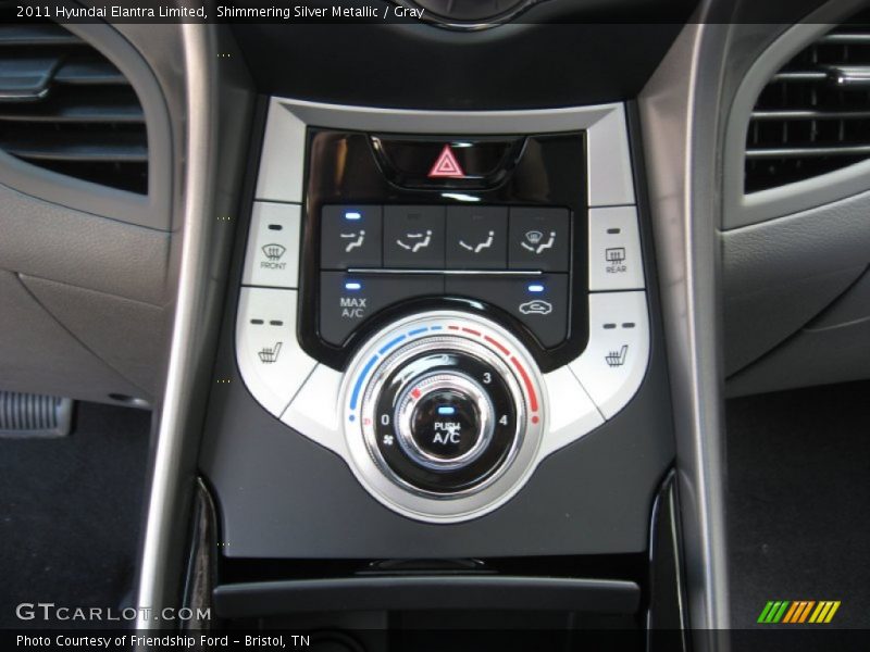 Shimmering Silver Metallic / Gray 2011 Hyundai Elantra Limited