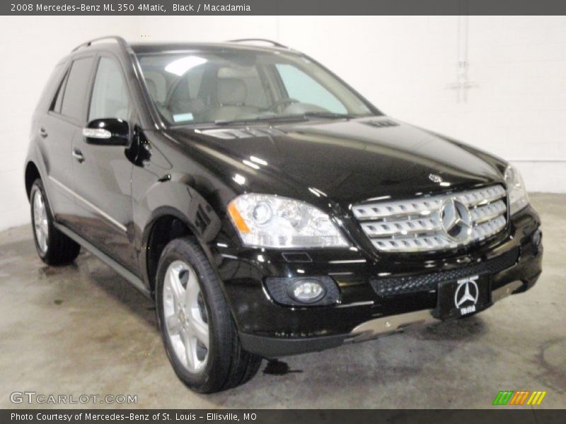 Black / Macadamia 2008 Mercedes-Benz ML 350 4Matic