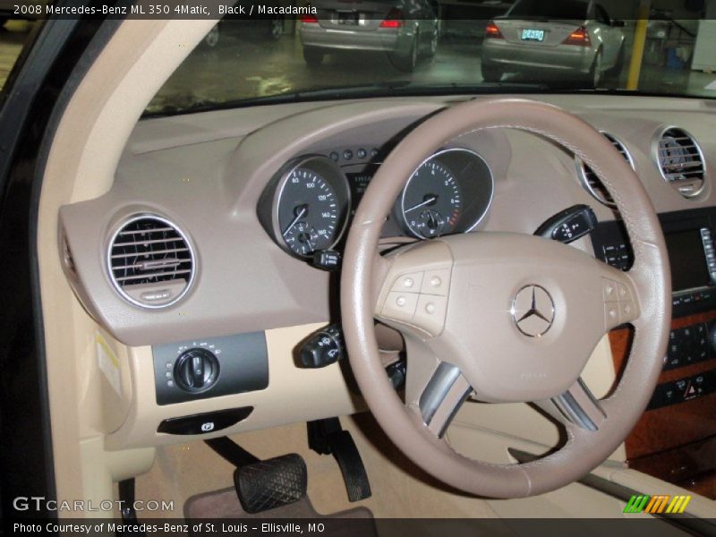 Black / Macadamia 2008 Mercedes-Benz ML 350 4Matic