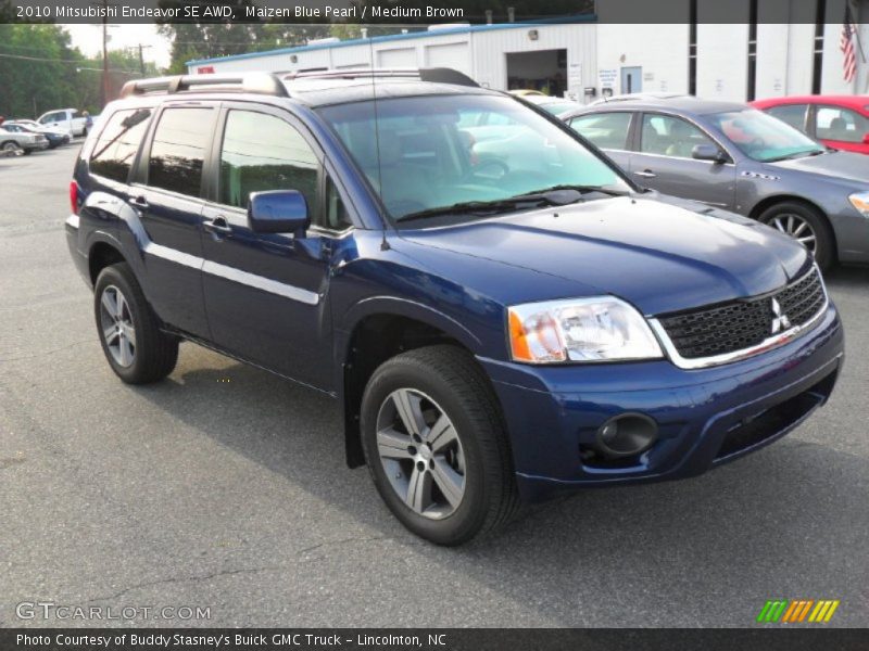 Maizen Blue Pearl / Medium Brown 2010 Mitsubishi Endeavor SE AWD