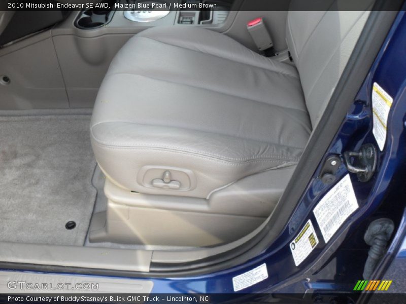Maizen Blue Pearl / Medium Brown 2010 Mitsubishi Endeavor SE AWD