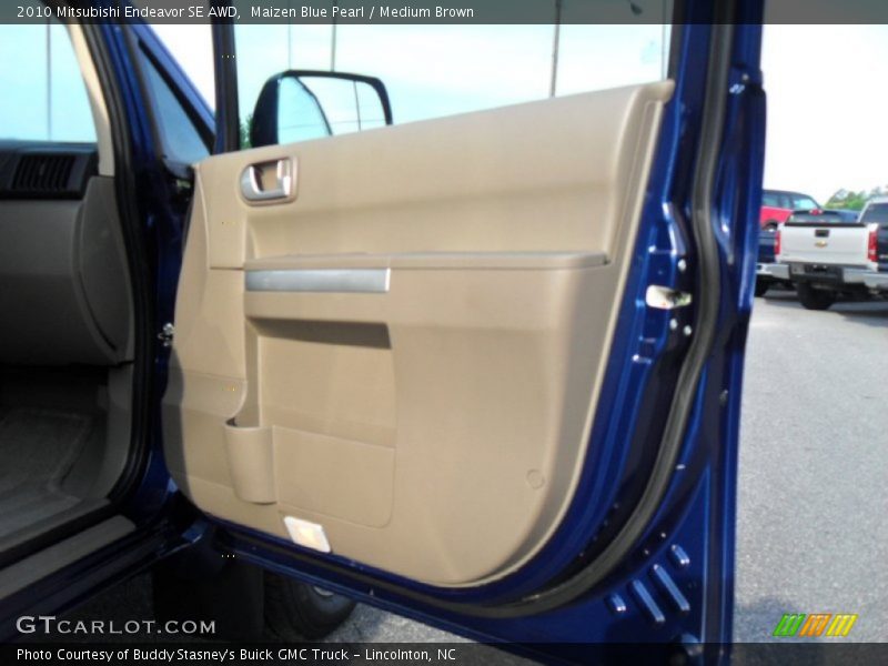 Maizen Blue Pearl / Medium Brown 2010 Mitsubishi Endeavor SE AWD