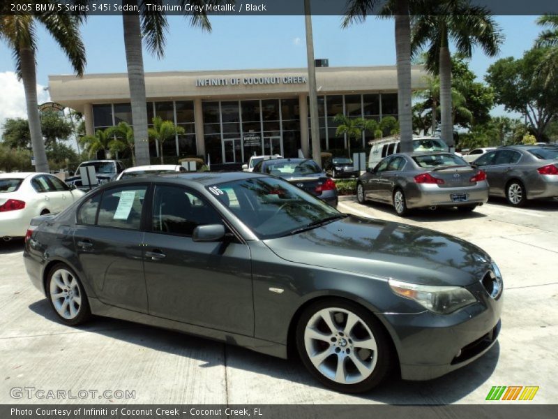 Titanium Grey Metallic / Black 2005 BMW 5 Series 545i Sedan