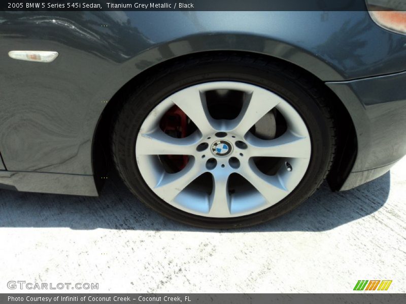 Titanium Grey Metallic / Black 2005 BMW 5 Series 545i Sedan