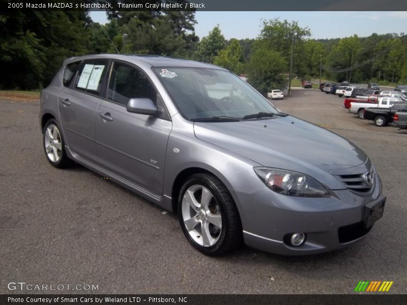 Titanium Gray Metallic / Black 2005 Mazda MAZDA3 s Hatchback