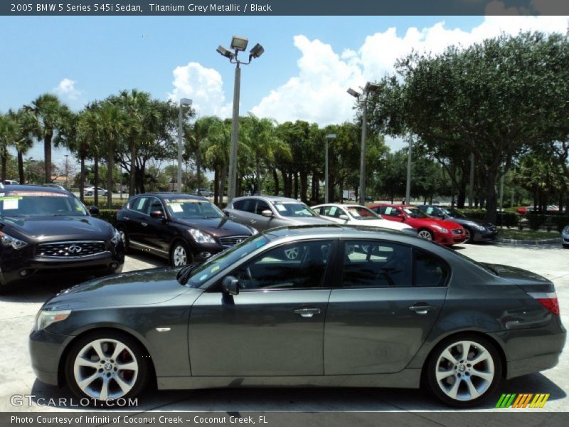 Titanium Grey Metallic / Black 2005 BMW 5 Series 545i Sedan