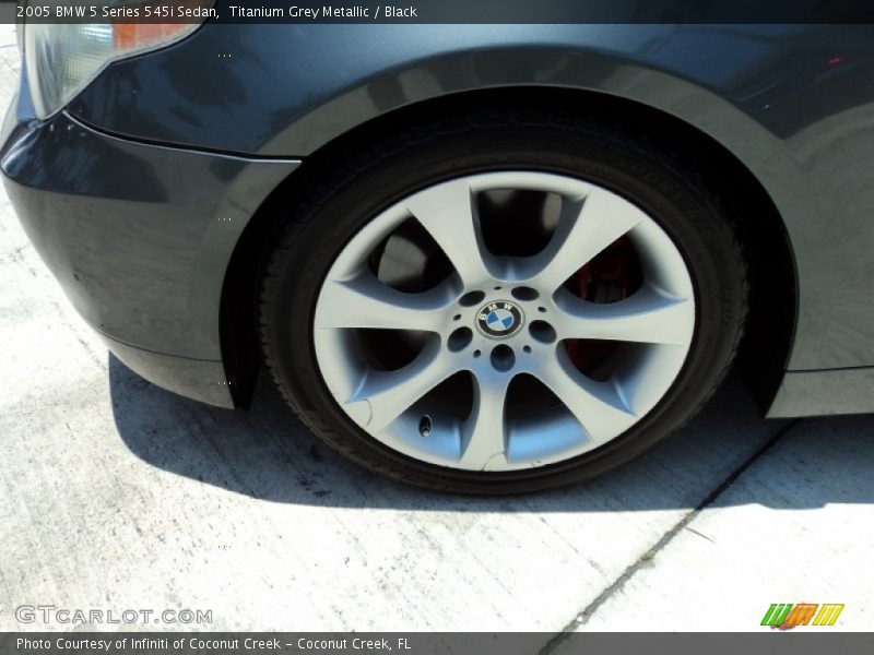 Titanium Grey Metallic / Black 2005 BMW 5 Series 545i Sedan
