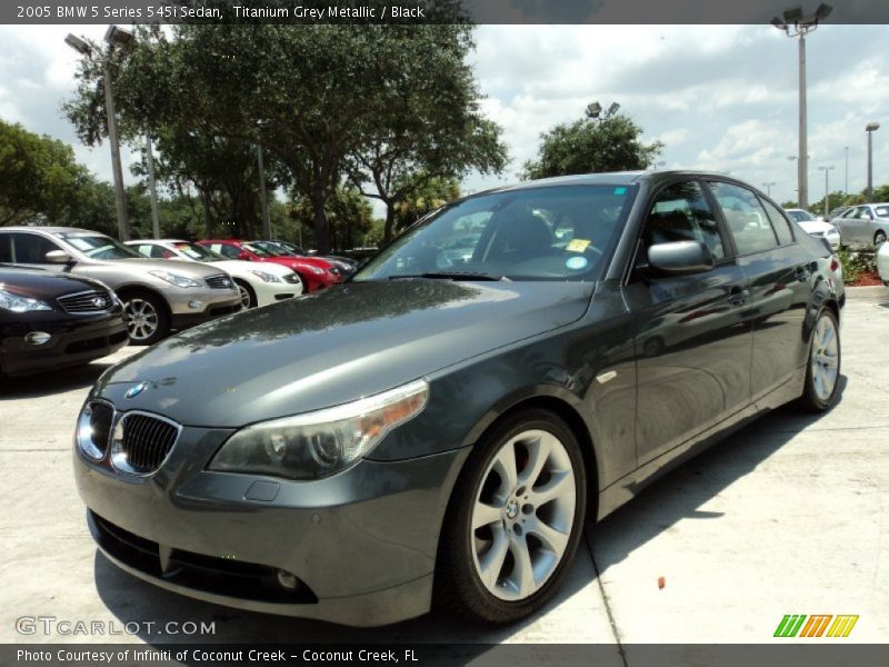 Titanium Grey Metallic / Black 2005 BMW 5 Series 545i Sedan
