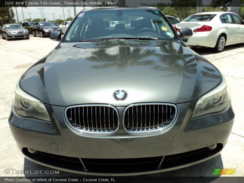 Titanium Grey Metallic / Black 2005 BMW 5 Series 545i Sedan