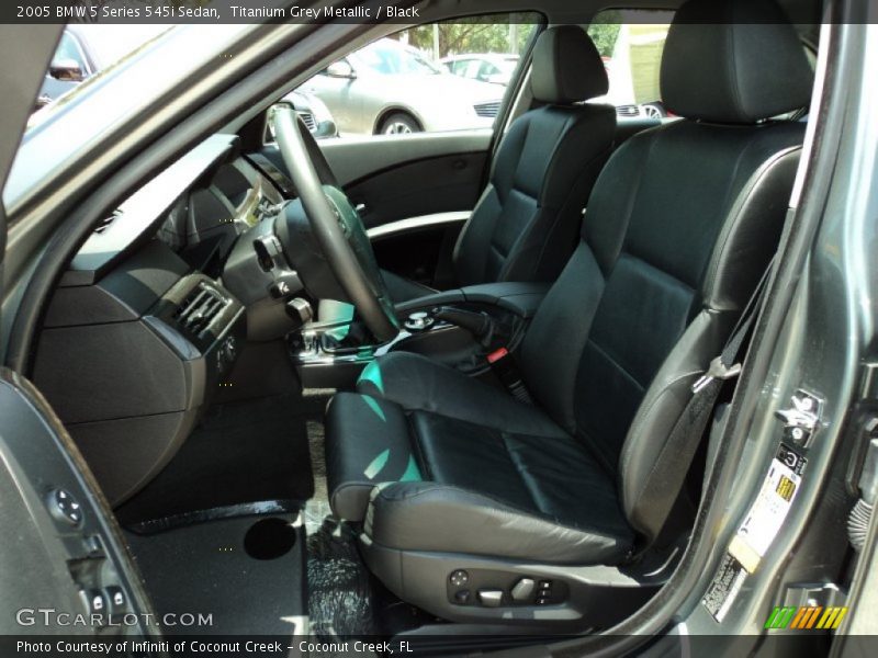 Titanium Grey Metallic / Black 2005 BMW 5 Series 545i Sedan