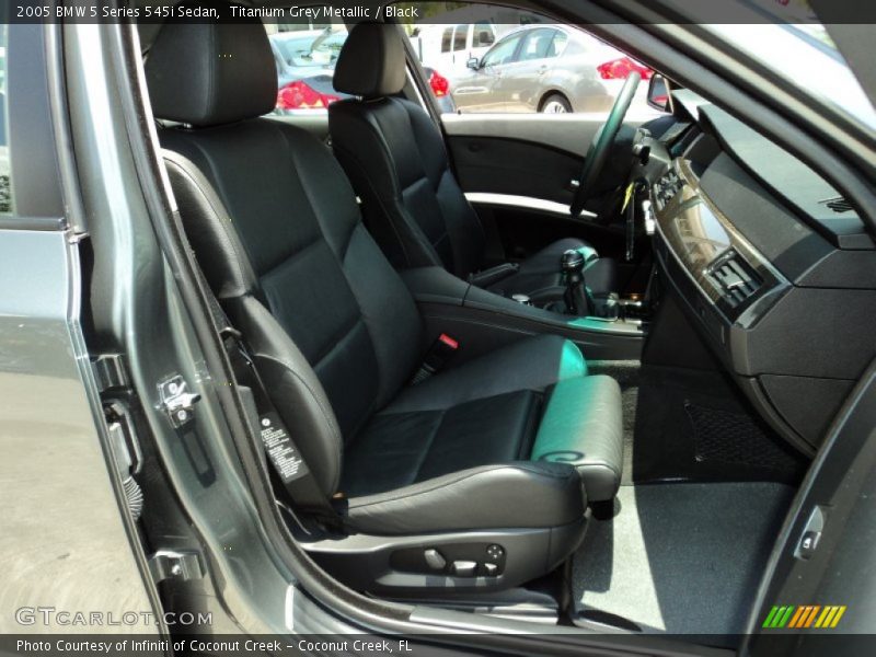 Titanium Grey Metallic / Black 2005 BMW 5 Series 545i Sedan