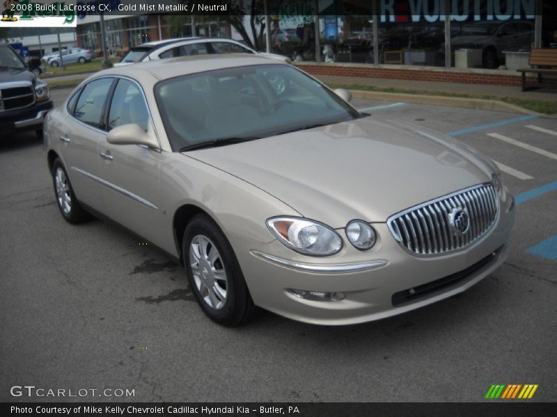 Gold Mist Metallic / Neutral 2008 Buick LaCrosse CX
