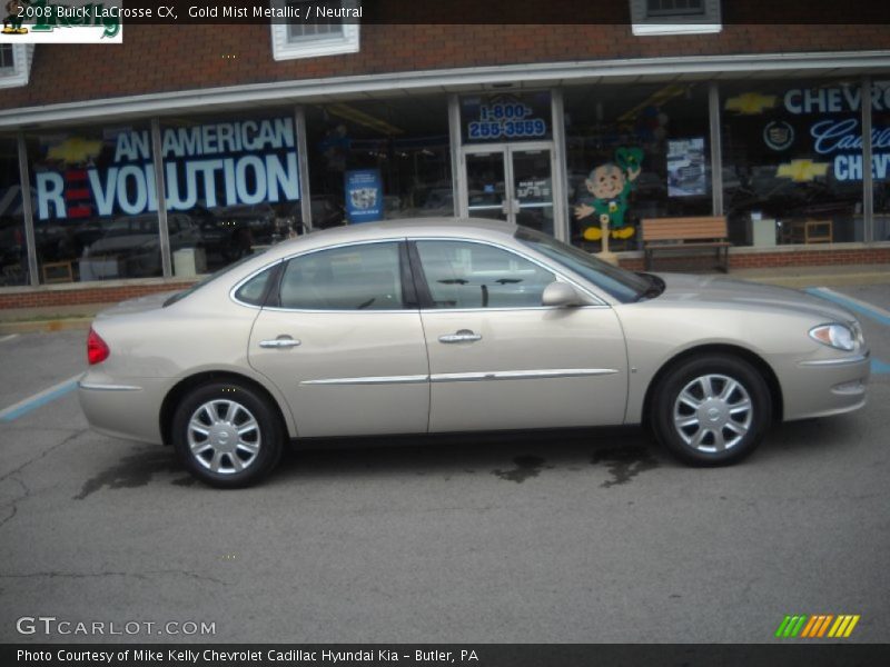 Gold Mist Metallic / Neutral 2008 Buick LaCrosse CX