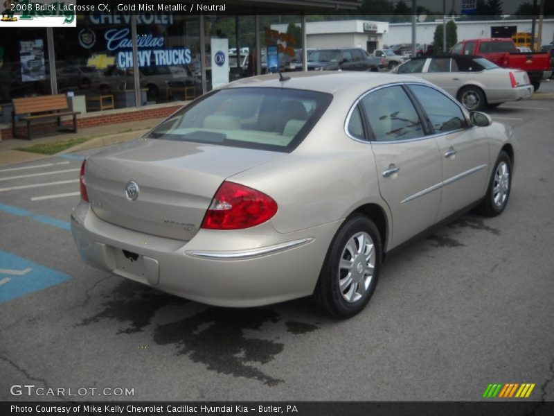 Gold Mist Metallic / Neutral 2008 Buick LaCrosse CX