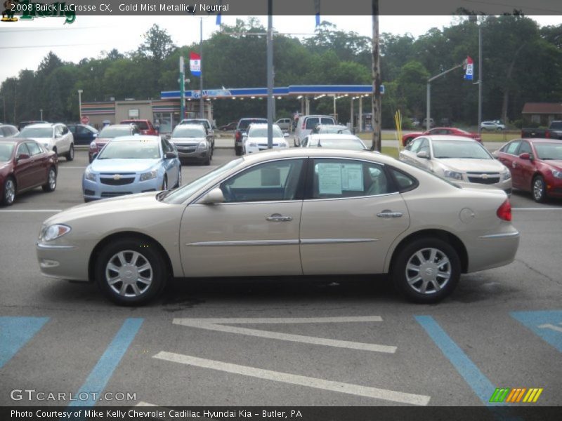 Gold Mist Metallic / Neutral 2008 Buick LaCrosse CX