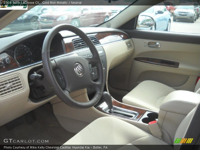 Gold Mist Metallic / Neutral 2008 Buick LaCrosse CX