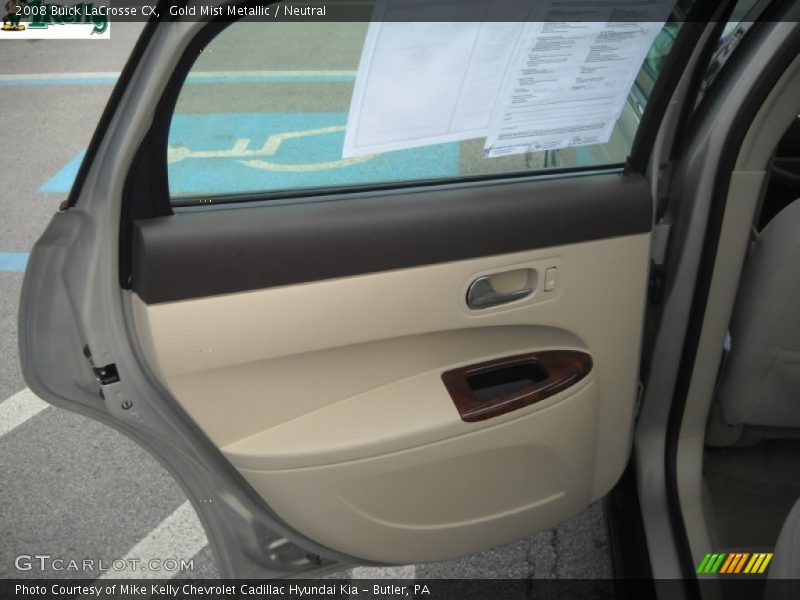 Gold Mist Metallic / Neutral 2008 Buick LaCrosse CX