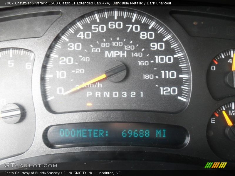 Dark Blue Metallic / Dark Charcoal 2007 Chevrolet Silverado 1500 Classic LT Extended Cab 4x4