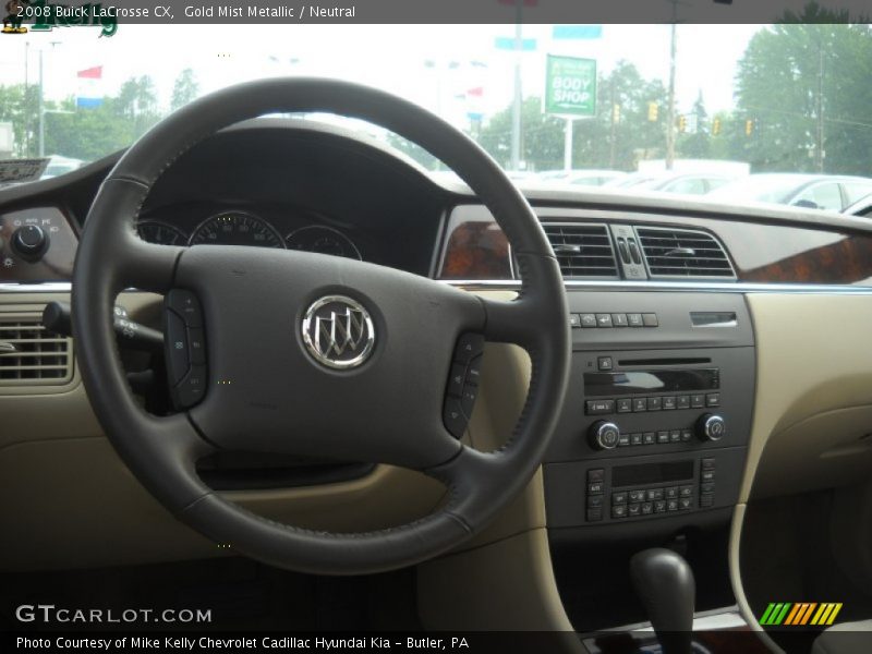 Gold Mist Metallic / Neutral 2008 Buick LaCrosse CX