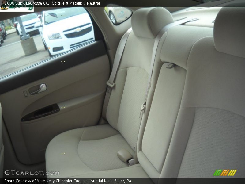 Gold Mist Metallic / Neutral 2008 Buick LaCrosse CX