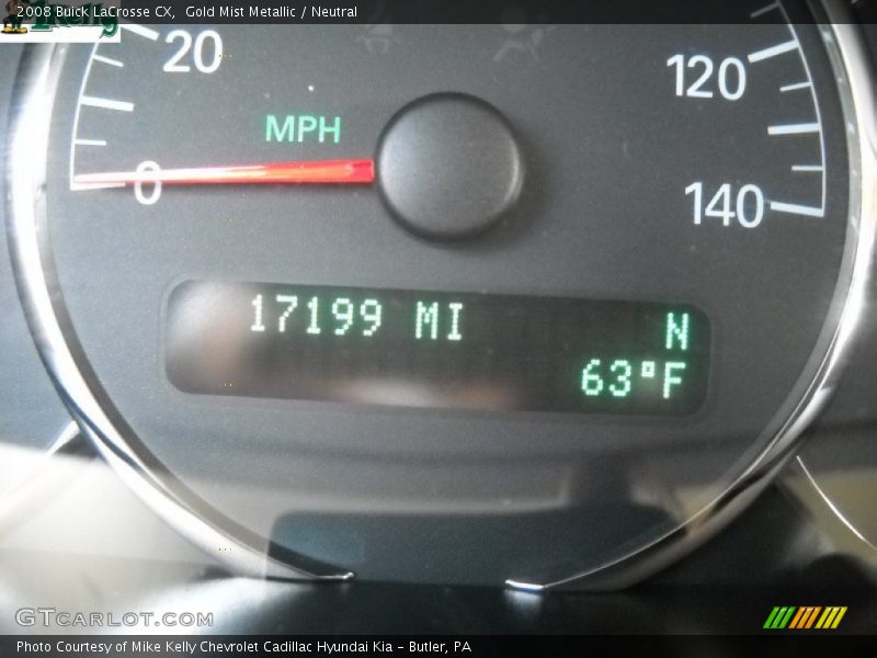 Gold Mist Metallic / Neutral 2008 Buick LaCrosse CX