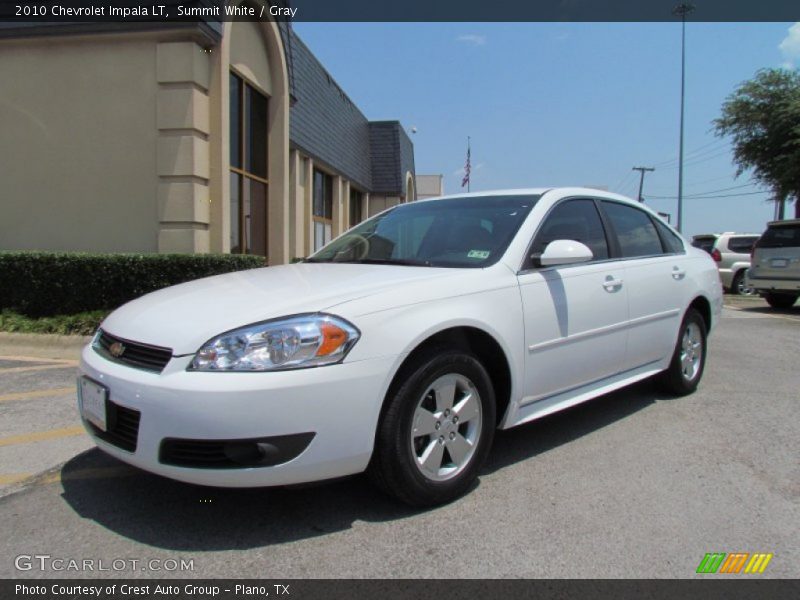 Summit White / Gray 2010 Chevrolet Impala LT