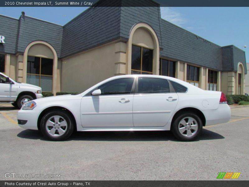 Summit White / Gray 2010 Chevrolet Impala LT