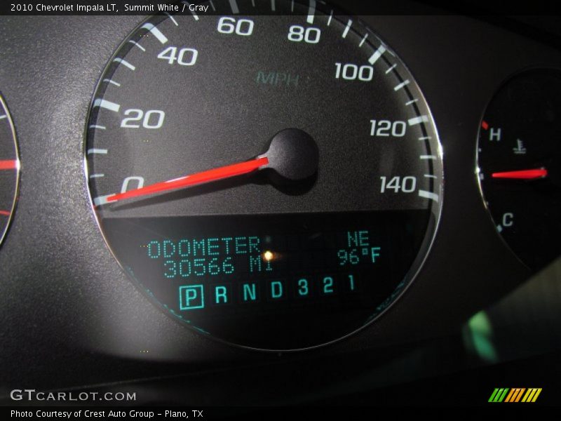 Summit White / Gray 2010 Chevrolet Impala LT