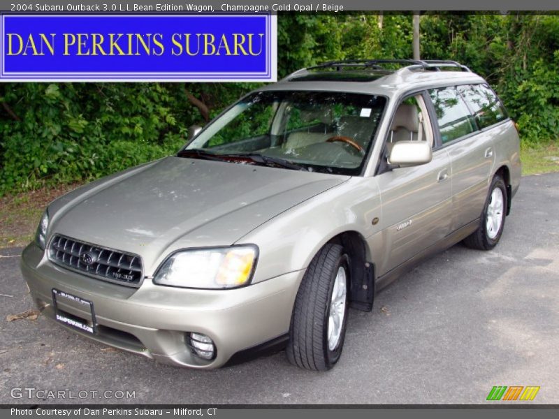 Champagne Gold Opal / Beige 2004 Subaru Outback 3.0 L.L.Bean Edition Wagon