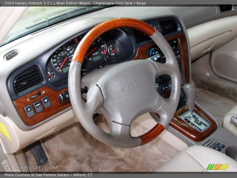 Champagne Gold Opal / Beige 2004 Subaru Outback 3.0 L.L.Bean Edition Wagon