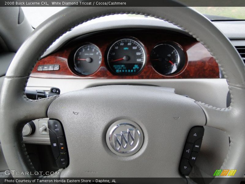 White Diamond Tricoat / Cocoa/Cashmere 2008 Buick Lucerne CXL