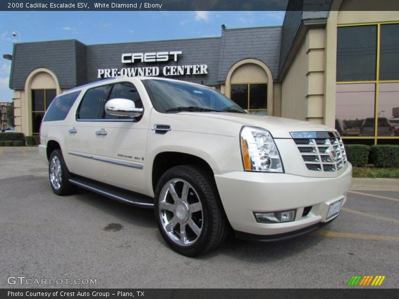 White Diamond / Ebony 2008 Cadillac Escalade ESV
