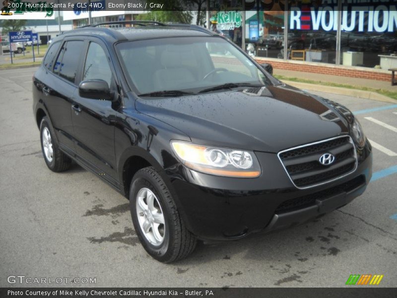Ebony Black / Gray 2007 Hyundai Santa Fe GLS 4WD