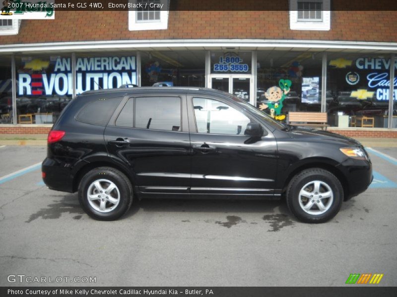 Ebony Black / Gray 2007 Hyundai Santa Fe GLS 4WD