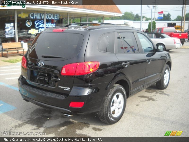 Ebony Black / Gray 2007 Hyundai Santa Fe GLS 4WD