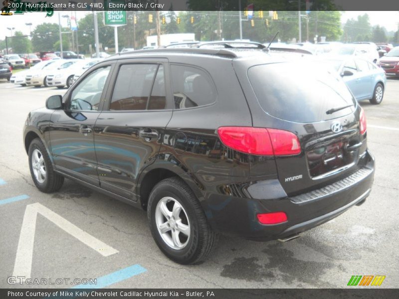 Ebony Black / Gray 2007 Hyundai Santa Fe GLS 4WD